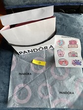 Original PANDORA Geschenk Tüte Papiertüte Aufkleber Seidenpapier (H)