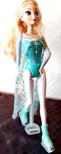 Mattel Disney Frozen Eisläuferin Elsa Barbie Puppe Überwurf, Schlittschuhe neuw.