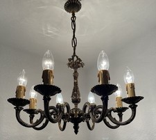 Antik Stil Messing Kronleuchter 8fl  Ø50 um 1950