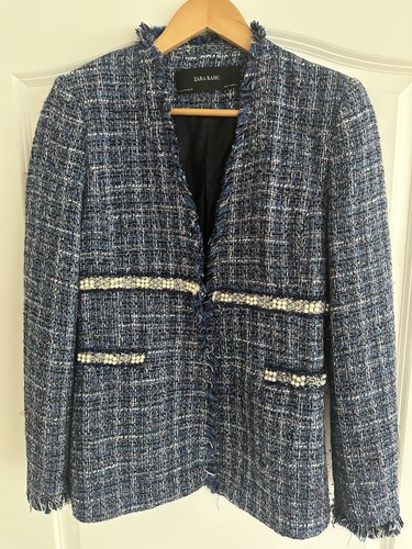 Zara bouclé jacke damen - bouclé,