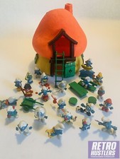 BULLY / Grosses SCHLUMPFHAUS mit 22 Schlümpfen Konvolut