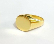 Solid 18K Gelbgold Signet Ring