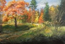 Wald bei Hamburg,Gouache auf