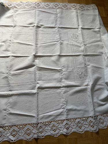 Tischdecke weiß leinen - tischdecke,