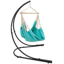 XXL Hängesessel mit Gestell Hängestuhl für 2 Doppel Hängesitz Hängeliege Türkis