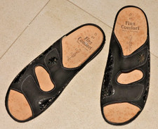 FINN COMFORT ECHTLEDER DAMEN PANTOLETTEN HANDMADE GR. 41D MADE in GERMANY NEU