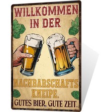 Metallschild Vintage