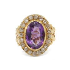 Ring mit Amethyst und 20