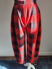 True Vintage Karo Hose Damen 80iger rot schwarz Wolle Punk Größe S