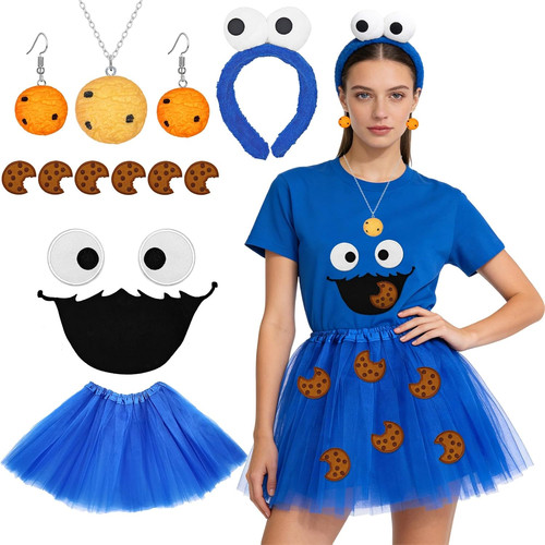 Krümelmonster kostüm damen - krümelmonster,