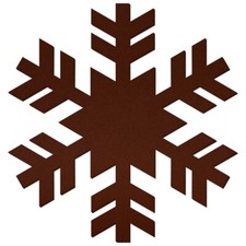 Braune Filz Schneeflocke V1 -