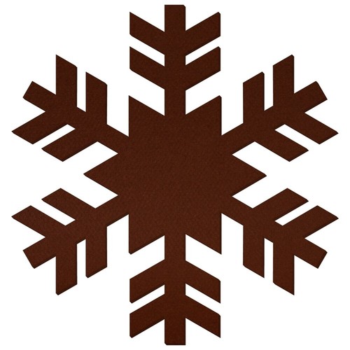 Braune filz schneeflocke - braune,