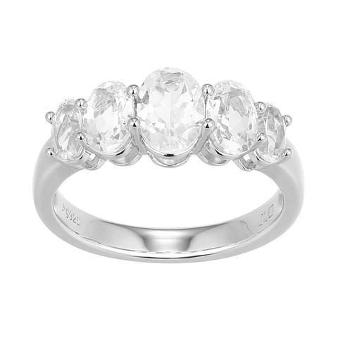 Weißer topas silber - weißer, ring