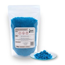 1 kg - Kupfersulfat (CuSO₄ · 5H₂O) Kupfervitriol | Pool / Garten / Kristallzucht
