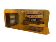 Alter Kaufmannsladen Kaufladen aus Holz m. Schubladen Ladentheke Vitrine Vintage