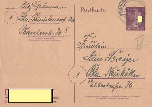 Deutsches reich ort - reich, ort-postkarte