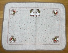 Vintage Weihnachtsdeckchen bedruckt Nagel Piepmatz