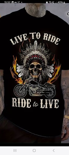 Shirt biker chopper - t,