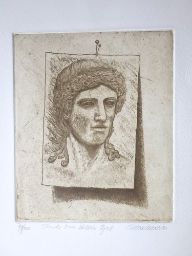 Radierung lithographie - radierung, /