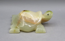ONYX MARMOR  ARAGONIT Edelstein - SCHILDKRÖTE Deko Figur w2