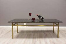 Couchtisch Wohnzimmertisch Messing Granitplatte Vintage