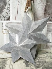 Stern Flocke Eisen verzinkt ZInk  Fensterdeko Shabby Landhaus Metall Gartendeko