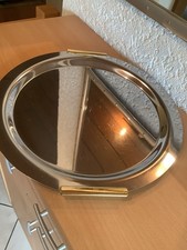 Servierplatte Kuchenplatte Rund Edelstahl Silber- Gold