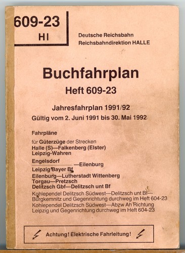 Buchfahrplan 609 - -23, /