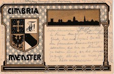 Studentika 1907 Cimbria Münster Studentica Studentenverbindung Couleurkarte