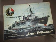 Seltener DDR Kranich Bastelbogen Flaggschiff  “ E. Thälmann“ von 1959