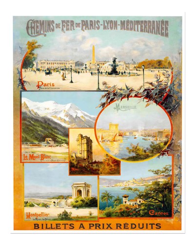 Vintage-Reiseplakat-Wandkunst