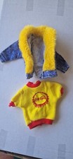 Vintage Puppe COKE COCA-COLA Logo Gelb & Rot Shirt Top Clothes Jacket