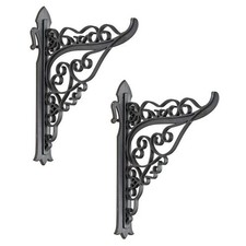 2 St. Wandhalterung für Blumen Ampel Halter Halterung Haken Wand Kunststoff 