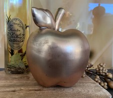 Keramik apfel gold figur - gold, xl