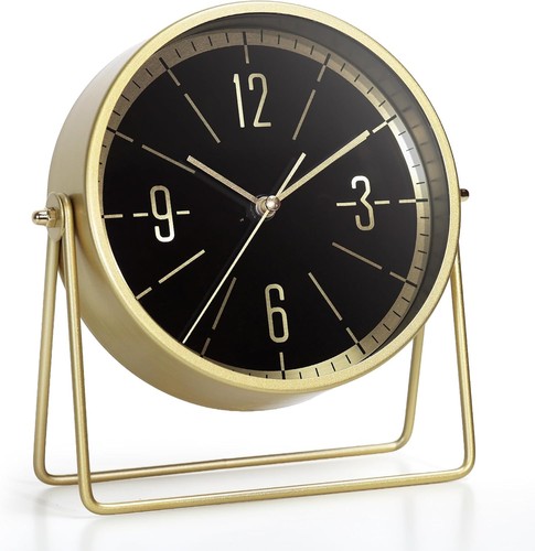 Vintage tischuhr metall - vintage,