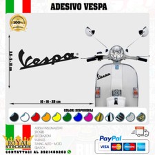 VINTAGE VESPA LOGO AUFKLEBER FÜR HELMVERKLEIDUNG 6 TAGE VESPA 80ER JAHRE VERSCHIEDENE FARBEN