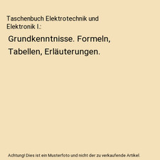 Taschenbuch elektrotechnik und - taschenbuch,
