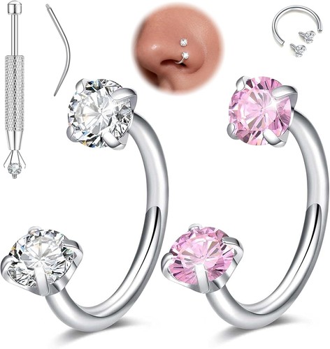 Hufeisen nasenring set 2pcs - hufeisen,