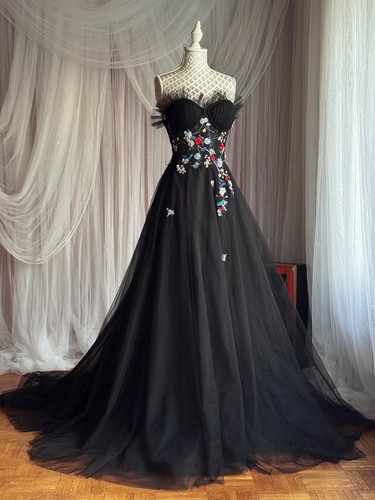 Traumhaftes ballkleid schwarz - ballkleid,