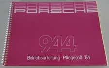 Betriebsanleitung / Handbuch / Pflegepass Porsche 944 Stand Stand 06/1983
