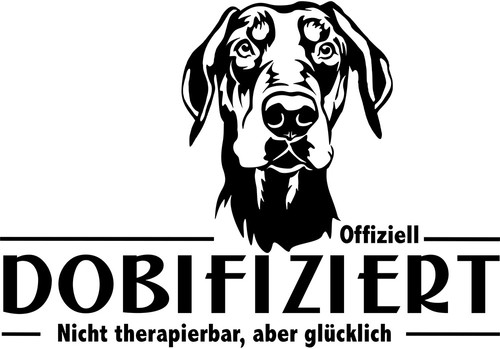 Dobermann autoaufkleber - dobermann,