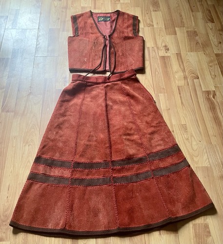 Vintage wildleder set - wildleder, weste
