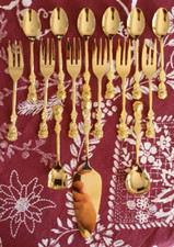 15 TEILIGES VERGOLDETES