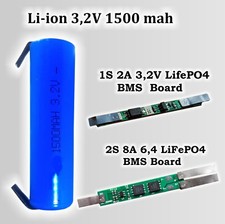 Akku 3,2 V 1500mAh mit 3C U-Lötfahne,Auswahl mit/ohne Schutzschaltung BMS Board