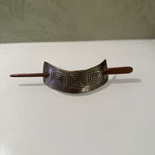 Haarspange Holz/ Metall