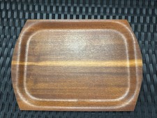 Servier Tablett aus Teakholz Tray Vintage Mid Century  32,5 cm x 23 cm