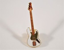 Pin Brosche weiß Fender Jazz