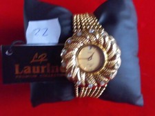 #22 Laurine-Damen-Armbanduhr mit Geschenkbox, goldfarben, Neu