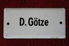 Antikes Emailschild 10 x 5cm