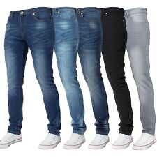 Kruze Herren Jeans Skinny Stretch Slim Fit Flex Denim Hose Pants UK Bundgrößen